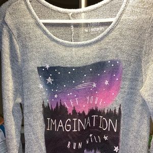 Justice Women’s Star Night Blouse Grey Size 16